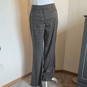 White House Black Market Brown Plaid Trousers